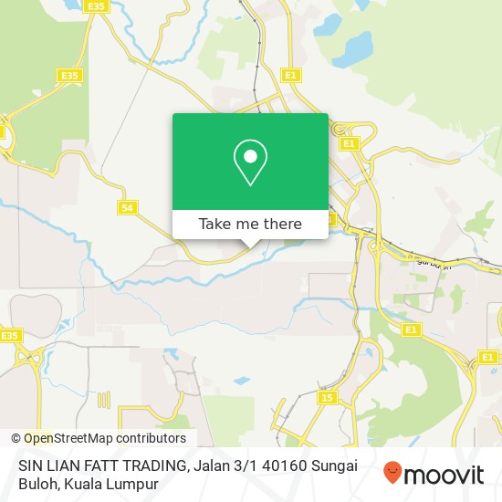 SIN LIAN FATT TRADING, Jalan 3 / 1 40160 Sungai Buloh map