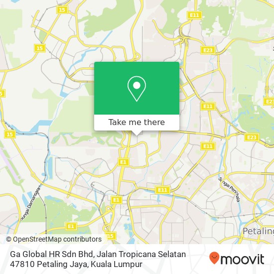 Ga Global HR Sdn Bhd, Jalan Tropicana Selatan 47810 Petaling Jaya map