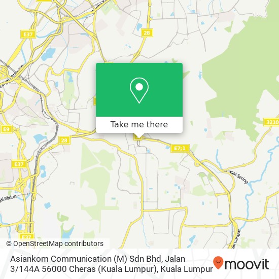 Asiankom Communication (M) Sdn Bhd, Jalan 3 / 144A 56000 Cheras (Kuala Lumpur) map