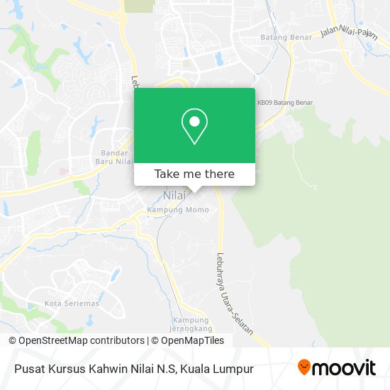 Peta Pusat Kursus Kahwin Nilai N.S