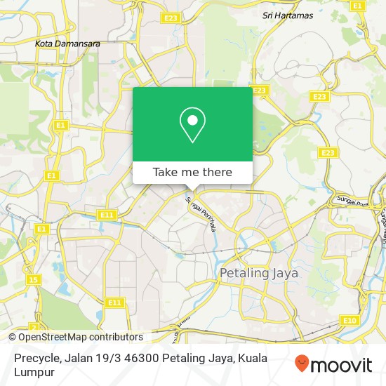 Precycle, Jalan 19 / 3 46300 Petaling Jaya map