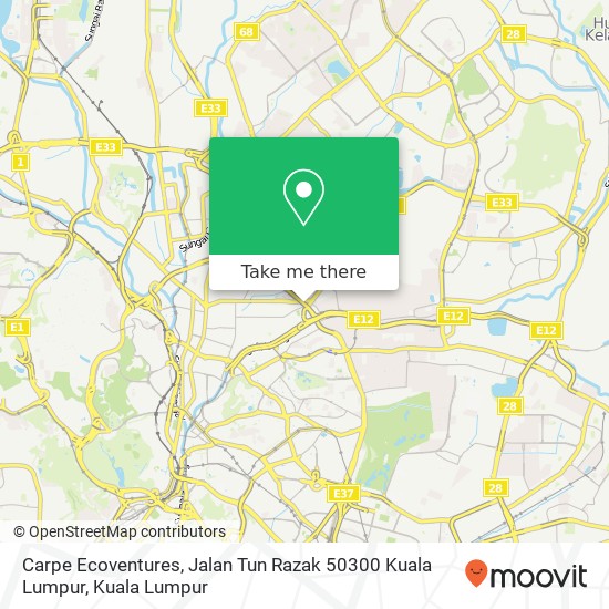 Peta Carpe Ecoventures, Jalan Tun Razak 50300 Kuala Lumpur