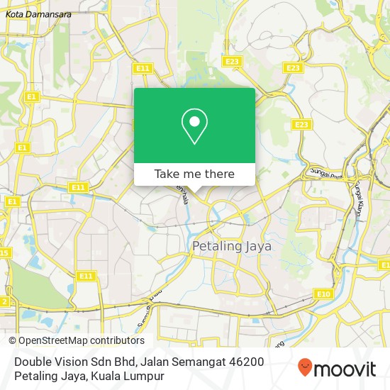 Peta Double Vision Sdn Bhd, Jalan Semangat 46200 Petaling Jaya