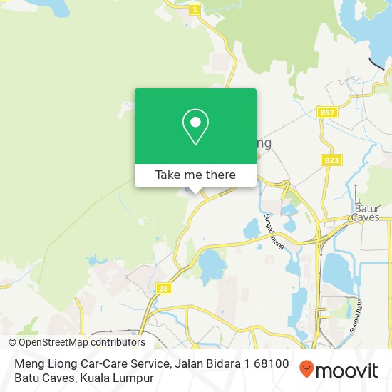 Peta Meng Liong Car-Care Service, Jalan Bidara 1 68100 Batu Caves