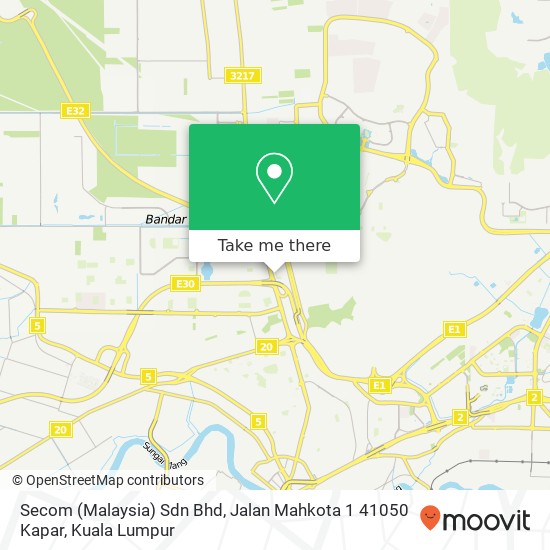 Secom (Malaysia) Sdn Bhd, Jalan Mahkota 1 41050 Kapar map