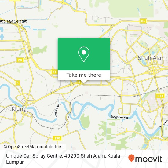 Unique Car Spray Centre, 40200 Shah Alam map