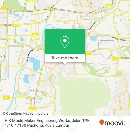 H K Mould Maker Engineering Works, Jalan TPK 1 / 10 47180 Puchong map