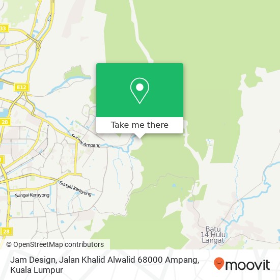 Peta Jam Design, Jalan Khalid Alwalid 68000 Ampang