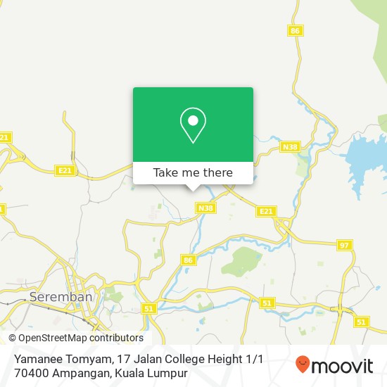 Yamanee Tomyam, 17 Jalan College Height 1 / 1 70400 Ampangan map