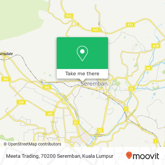 Meeta Trading, 70200 Seremban map