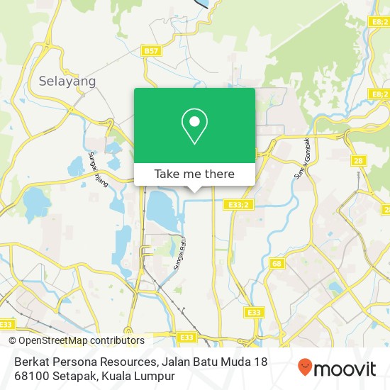 Berkat Persona Resources, Jalan Batu Muda 18 68100 Setapak map