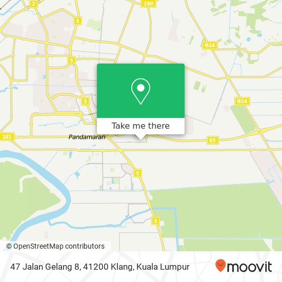 47 Jalan Gelang 8, 41200 Klang map