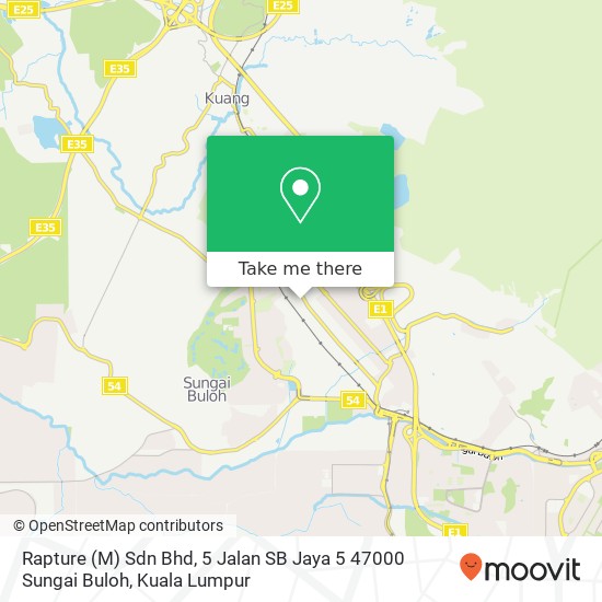 Peta Rapture (M) Sdn Bhd, 5 Jalan SB Jaya 5 47000 Sungai Buloh
