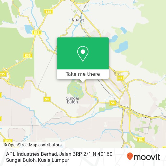 Peta APL Industries Berhad, Jalan BRP 2 / 1 N 40160 Sungai Buloh