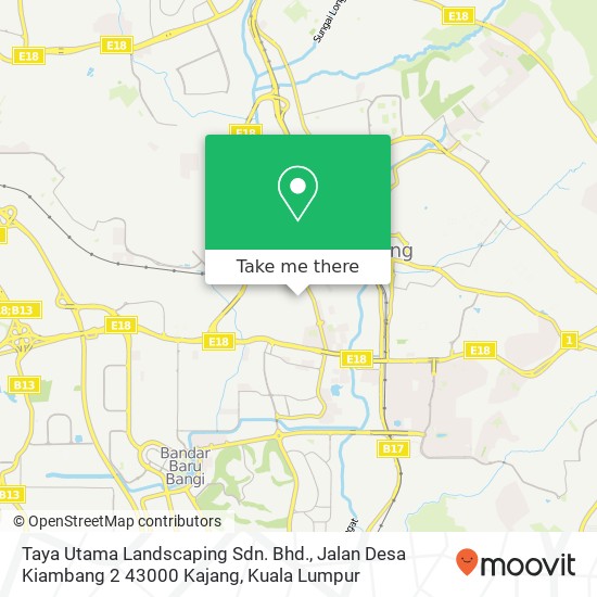 Taya Utama Landscaping Sdn. Bhd., Jalan Desa Kiambang 2 43000 Kajang map