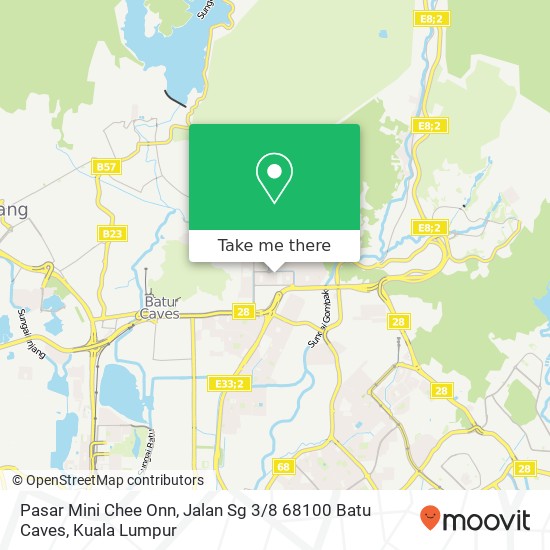 Peta Pasar Mini Chee Onn, Jalan Sg 3 / 8 68100 Batu Caves