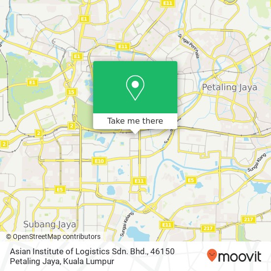 Asian Institute of Logistics Sdn. Bhd., 46150 Petaling Jaya map