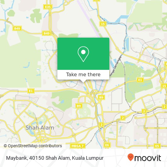 Peta Maybank, 40150 Shah Alam