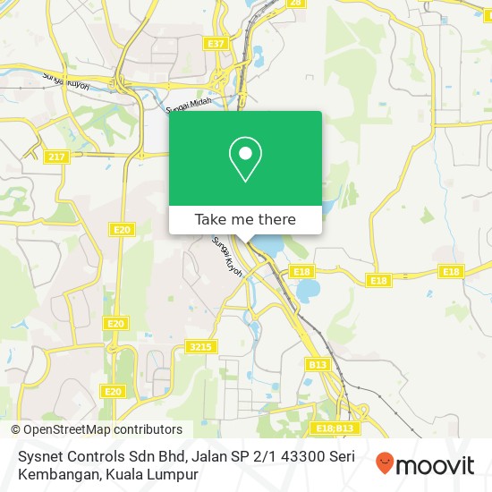 Sysnet Controls Sdn Bhd, Jalan SP 2 / 1 43300 Seri Kembangan map