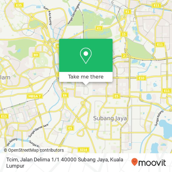 Peta Tcim, Jalan Delima 1 / 1 40000 Subang Jaya