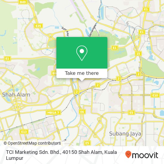 TCI Marketing Sdn. Bhd., 40150 Shah Alam map