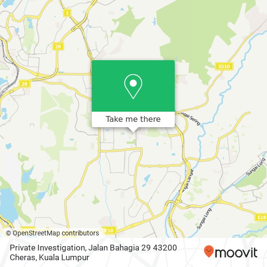 Peta Private Investigation, Jalan Bahagia 29 43200 Cheras