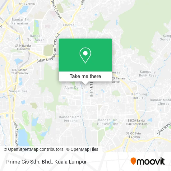 Prime Cis Sdn. Bhd. map