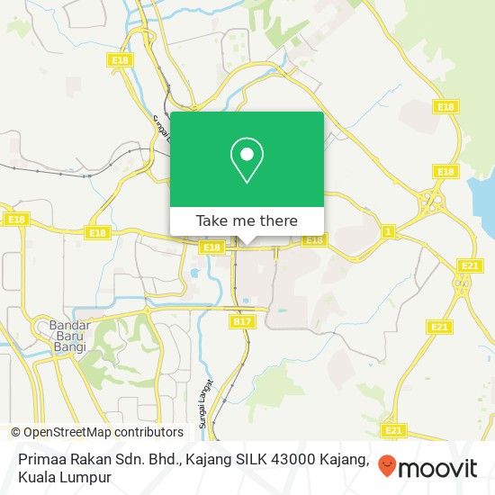 Primaa Rakan Sdn. Bhd., Kajang SILK 43000 Kajang map