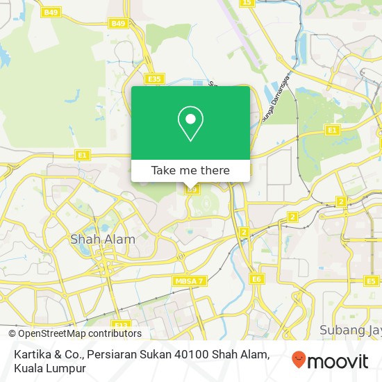 Kartika & Co., Persiaran Sukan 40100 Shah Alam map