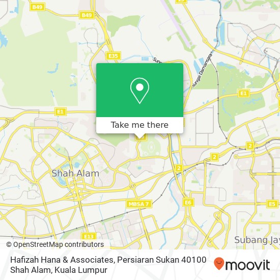 Hafizah Hana & Associates, Persiaran Sukan 40100 Shah Alam map