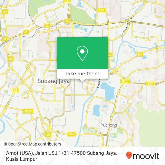 Amot (USA), Jalan USJ 1 / 31 47500 Subang Jaya map