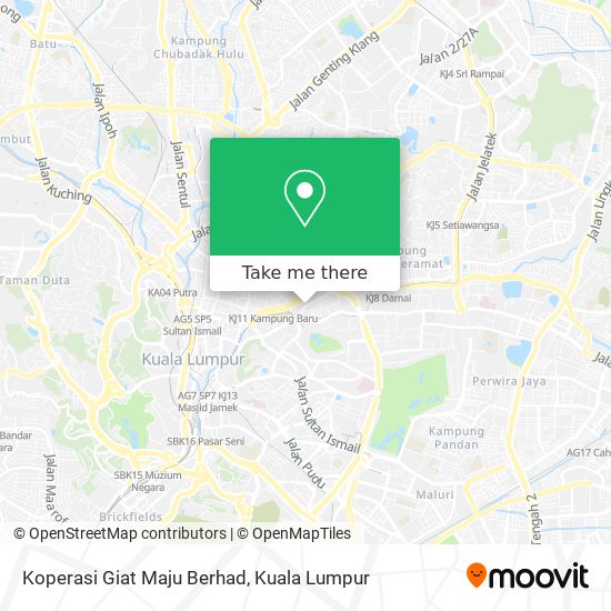 Peta Koperasi Giat Maju Berhad