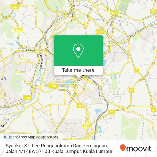 Syarikat S.L.Lee Pengangkutan Dan Perniagaan, Jalan 4 / 148A 57100 Kuala Lumpur map