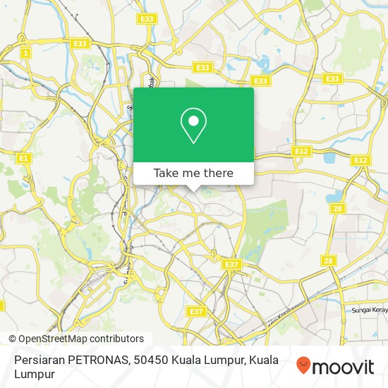 Peta Persiaran PETRONAS, 50450 Kuala Lumpur