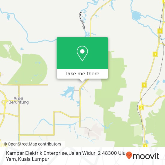 Kampar Elektrik Enterprise, Jalan Widuri 2 48300 Ulu Yam map