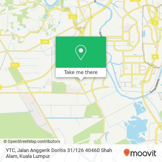 YTC, Jalan Anggerik Doritis 31 / 126 40460 Shah Alam map