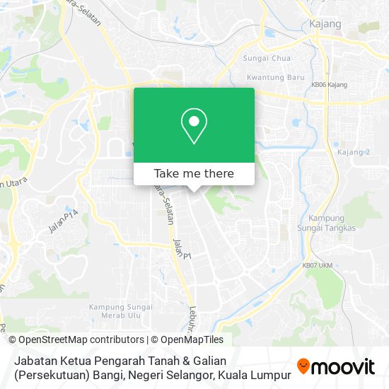 Peta Jabatan Ketua Pengarah Tanah & Galian (Persekutuan) Bangi, Negeri Selangor