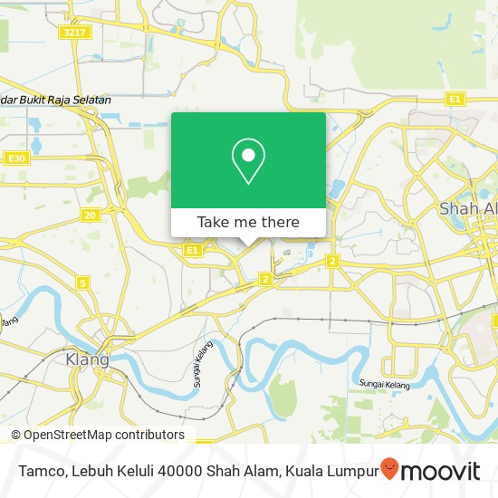 Tamco, Lebuh Keluli 40000 Shah Alam map