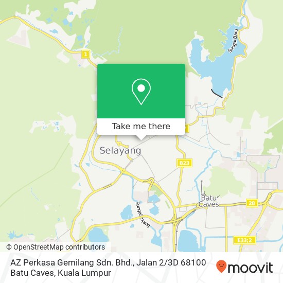 Peta AZ Perkasa Gemilang Sdn. Bhd., Jalan 2 / 3D 68100 Batu Caves