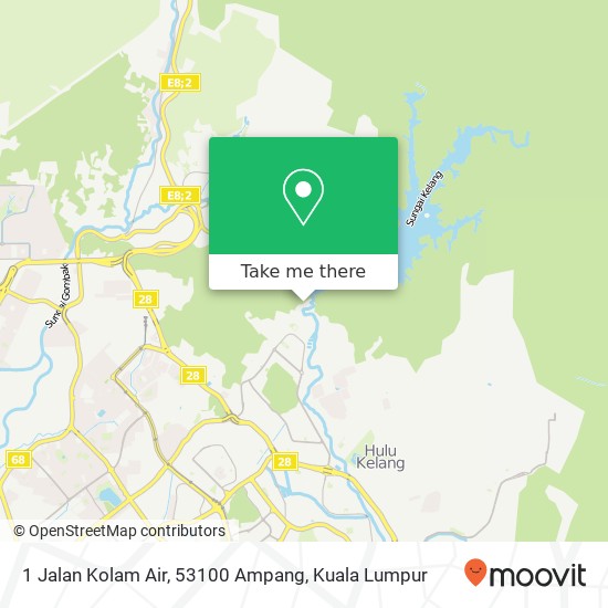 Peta 1 Jalan Kolam Air, 53100 Ampang