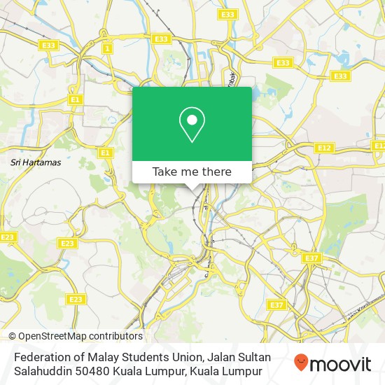 Federation of Malay Students Union, Jalan Sultan Salahuddin 50480 Kuala Lumpur map