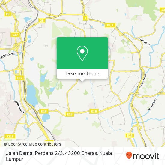 Peta Jalan Damai Perdana 2 / 3, 43200 Cheras