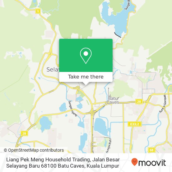 Peta Liang Pek Meng Household Trading, Jalan Besar Selayang Baru 68100 Batu Caves