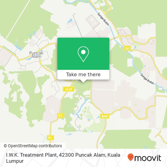 I.W.K. Treatment Plant, 42300 Puncak Alam map