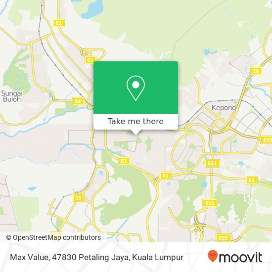 Peta Max Value, 47830 Petaling Jaya