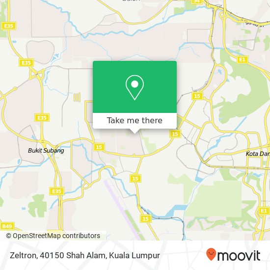 Peta Zeltron, 40150 Shah Alam
