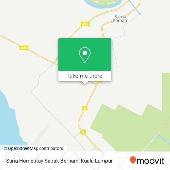 Suria Homestay Sabak Bernam map