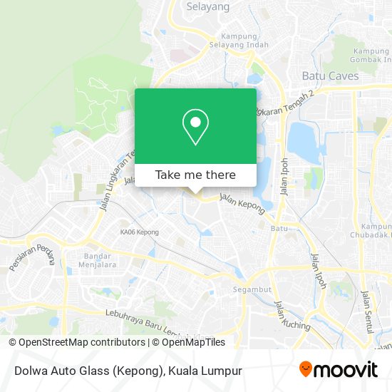 Dolwa Auto Glass (Kepong) map