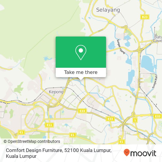 Comfort Design Furniture, 52100 Kuala Lumpur map