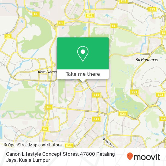 Canon Lifestyle Concept Stores, 47800 Petaling Jaya map